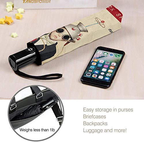 Rick Springfield Fuerte a Prueba de Viento Stormproof Plegable Viaje para Mujeres Hombres protección UV automático Triple Paraguas Plegable Umbrell