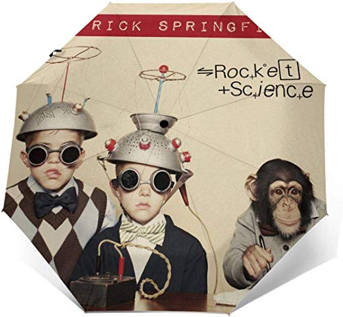 Rick Springfield Fuerte a Prueba de Viento Stormproof Plegable Viaje para Mujeres Hombres protección UV automático Triple Paraguas Plegable Umbrell