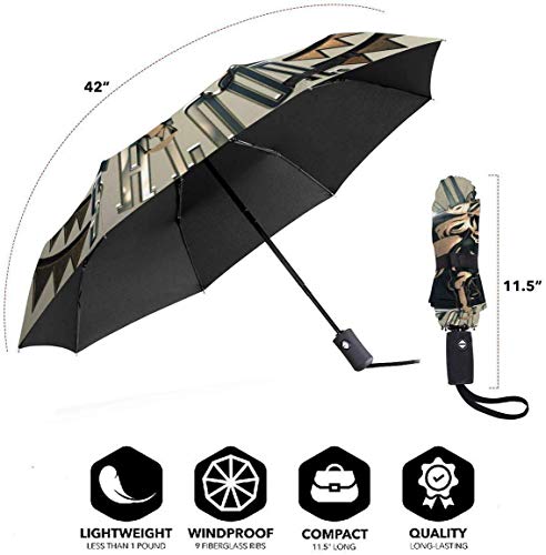 Rick Springfield Fuerte a Prueba de Viento Stormproof Plegable Viaje para Mujeres Hombres protección UV automático Triple Paraguas Plegable Umbrell