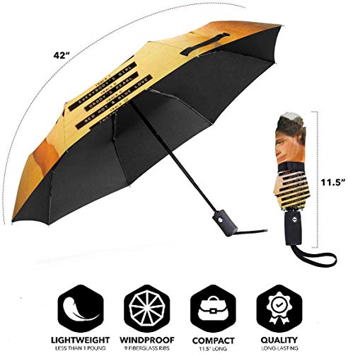 Rick Springfield Fuerte a Prueba de Viento Stormproof Plegable Viaje para Mujeres Hombres protección UV automático Triple Paraguas Plegable Umbrell