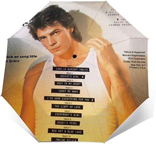 Rick Springfield Fuerte a Prueba de Viento Stormproof Plegable Viaje para Mujeres Hombres protección UV automático Triple Paraguas Plegable Umbrell