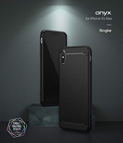 Ringke Onyx Compatible con Funda iPhone Xs Max 6.5" [Extremo Resistant] Compatible Carga Inalámbrica Qi Protección Robusta Durable TPU Amortiguador Impacto Pesado para Apple iPhone Xs Max 2018 - Black
