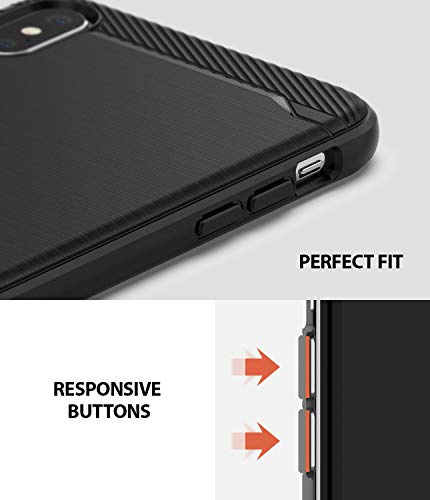 Ringke Onyx Compatible con Funda iPhone Xs Max 6.5" [Extremo Resistant] Compatible Carga Inalámbrica Qi Protección Robusta Durable TPU Amortiguador Impacto Pesado para Apple iPhone Xs Max 2018 - Black