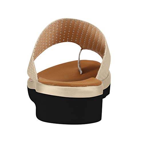 riou Sandalias Mujer Verano 2019 Nuevas Riou Moda para Mujer Retro Sandalias Gruesas y Zapatillas Zapatos de Viaje de Playa cómodos Transpirables,Corrector de Juanetes