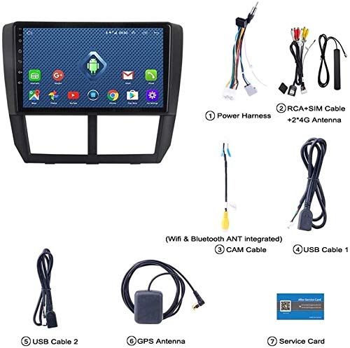 RLIRLI Reproductor de DVD para automóvil Navegación GPS Estéreo en la Radio del Tablero Subaru Forester 2012-2018 Pantalla 16 / 32GB Estéreo Navegación GPS (Quad Core), 4G LTE Todo Netcom