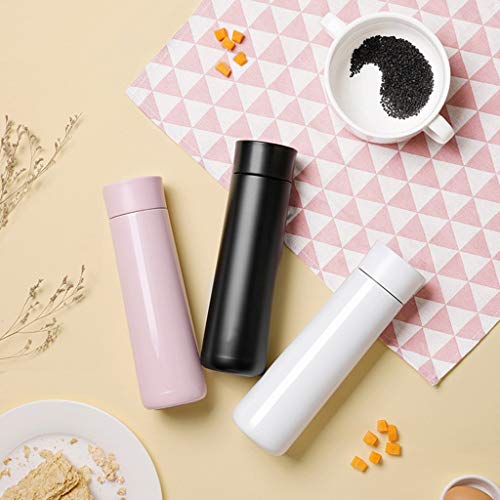 RNGNB Botella de Agua Inteligente, Botella de Agua de Acero Inoxidable Copa aislada a Prueba de Fugas Recargable con Pantalla de Temperatura y recordatorio de Alarma Smart Water Bottle