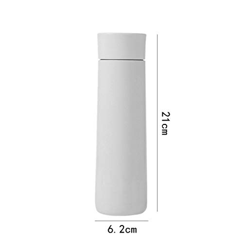 RNGNB Botella de Agua Inteligente, Botella de Agua de Acero Inoxidable Copa aislada a Prueba de Fugas Recargable con Pantalla de Temperatura y recordatorio de Alarma Smart Water Bottle