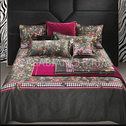 Roberto Cavalli - Juego completo de sábanas para cama de matrimonio, color negro