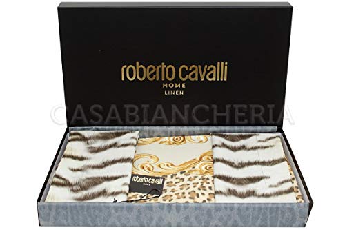 Roberto Cavalli - Juego de sábanas para cama de matrimonio Tiger Frame