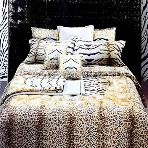 Roberto Cavalli - Juego de sábanas para cama de matrimonio Tiger Frame