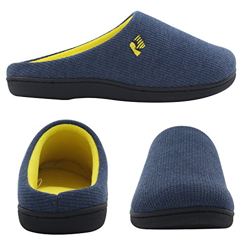 RockDove Memoria de Dos Tonos los Hombres de Espuma Zapatilla con Nosotros 9-10 M US Azul/Maíz