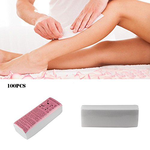 Roeam Bandas de Papel para Depilación con Cera,100 PCS Depilación Nonwoven Quitar Depiladora de Papel Depilatory Waxing Cosmetología Smooth Legs Body Hair-Strips Wax Salon para la Depilación