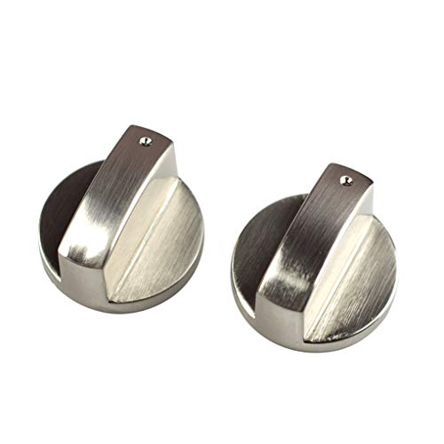 Rolin Roly Metal Cepillado Perilla de Gas Interruptor de Cocina de Gas Cooker Control Switch Perillas de Horno de Rango (Núcleo del eje de 4pcs 8mm)