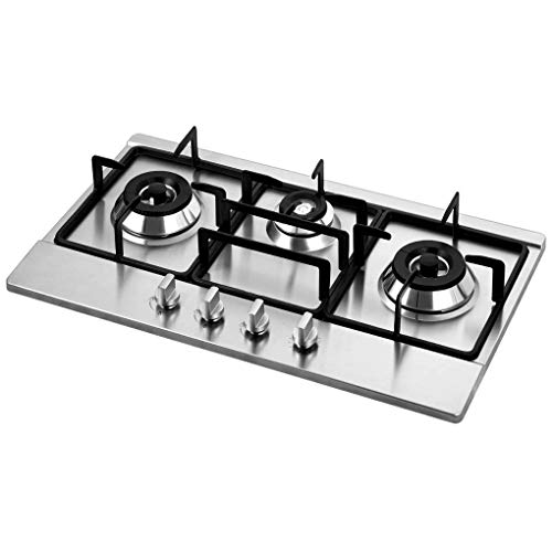 Rolin Roly Metal Cepillado Perilla de Gas Interruptor de Cocina de Gas Cooker Control Switch Perillas de Horno de Rango (Núcleo del eje de 4pcs 8mm)