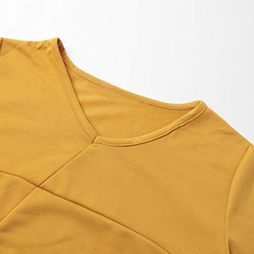 Romacci Otoño Vestido de Las Mujeres del tamaño Extra Grande de Manga Larga Bolsillos Solid Cuello en V Vestido Suelto S-5XL