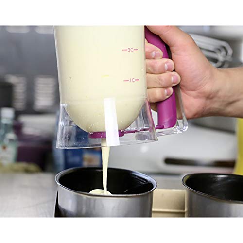 Romote Herramienta dispensador Magdalena talud con la Etiqueta de medición Fácil Limpieza: Sin Goteo del dispensador 900 ml Masa Capacidad Conveniente para Hacer Pasteles panqueques molletes
