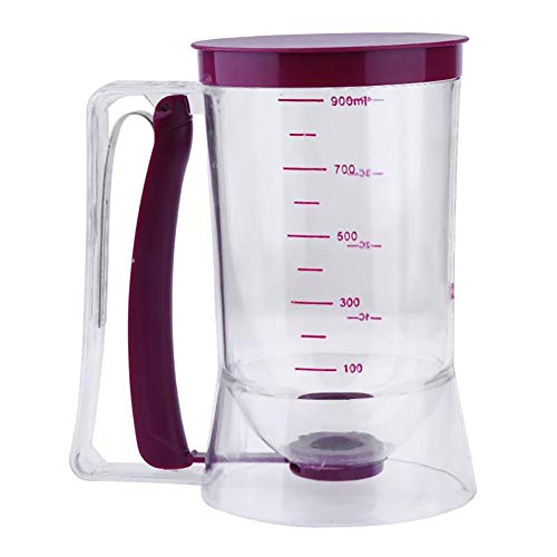 Romote Herramienta dispensador Magdalena talud con la Etiqueta de medición Fácil Limpieza: Sin Goteo del dispensador 900 ml Masa Capacidad Conveniente para Hacer Pasteles panqueques molletes