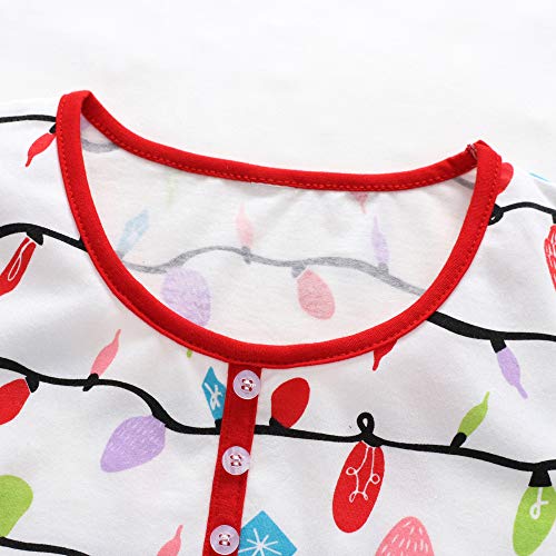 Ropa Conjunto de Pijamas Familiares de Navidad para Madre Bebé y Niño Blusa Manga Larga Rayas + Pantalones Monos Vestido,Traje de Ropa de Mujer Niños Gusspower