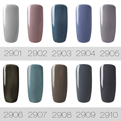 ROSALIND Gris Esmaltes de gel de uñas, 5 Pack * 7ml semipermanentes nail gel polish salón Set
