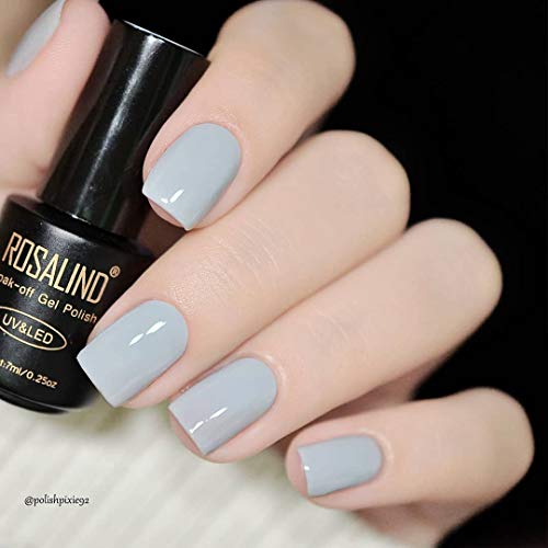 ROSALIND Gris Esmaltes de gel de uñas, 5 Pack * 7ml semipermanentes nail gel polish salón Set