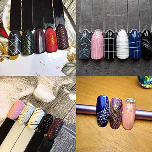 ROSALIND Regala un pincel profesional,Nail Art Spider Gel DIY Design Point To Line Drawing And Painting Decoration Draw Silk Varnish 6 botellas 5ml ……