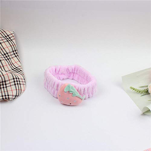 Roshow Lavado de Cara Diadema Lindo Simple Rojo Neto Maquillaje máscara Diadema Diadema Diadema Femenina de Dibujos Animados en Tres Dimensiones Sombreros-Gris