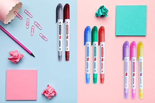 Rotuladores para Pizarra Blanca de SmartPanda – Punta Doble, Mediana y Fina – Borrado Seco, Ideal para el Hogar, Escuela u Oficina – Juego de 8 Colores Variados (8)