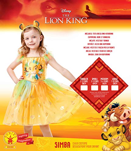 Rubie's - Disfraz oficial de Disney el Rey León, Simba león tutú , color/modelo surtido