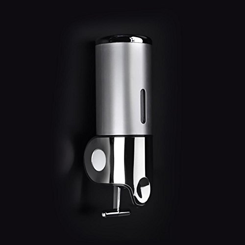 RuiDay - Dispensador de jabón de pared, dispensador manual de champú, gel de ducha, dispensador, plata, 240.00*80.00*75.00