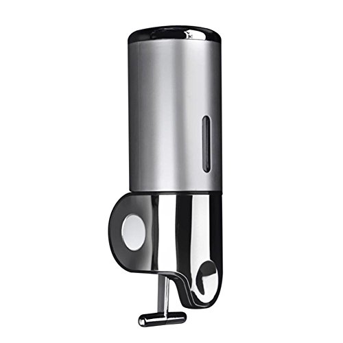 RuiDay - Dispensador de jabón de pared, dispensador manual de champú, gel de ducha, dispensador, plata, 240.00*80.00*75.00