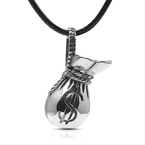 S925 Colgante de cartera con monedero retro de plata esterlina para hombres y mujeres