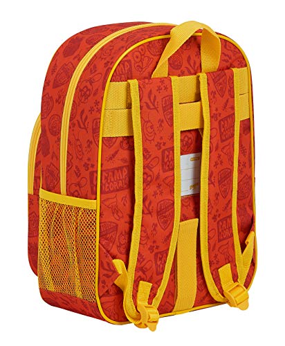 Safta 612083185 Mochila Escolar Infantil de Bob Esponja adaptable a carro, Naranja/Amarillo, Único