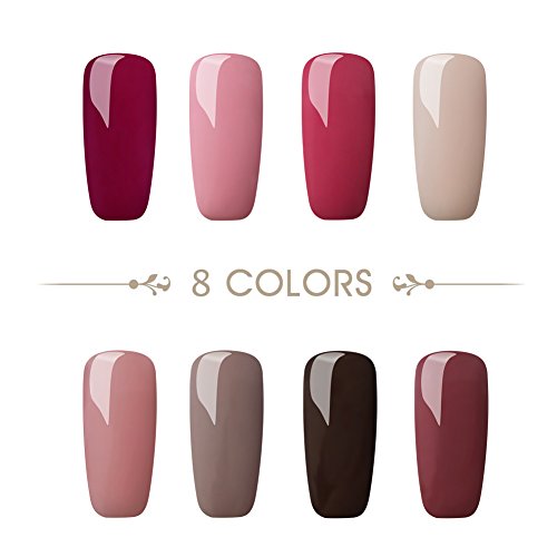 Saint-Acior 36W UV/LED Lámpara Secador de Uñas LED/UV con 3 Temporizadores 8pcs Esmalte Semipermanente 8ml Top Coat Base Coat Kit Manicura Kit