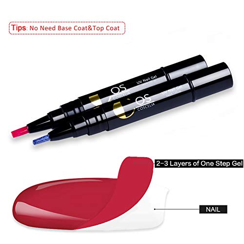 Saint-Acior Usted Elegir 5pcs Esmalte Semipermanente en Un Paso No Hace Falta Topcoat Base Coat Manicura Kit