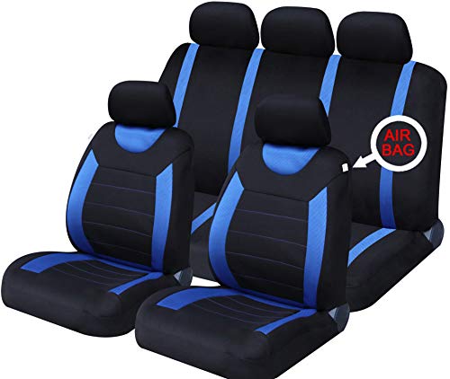 Sakura SS5292 Juego completo de fundas para asientos de coche, Azul