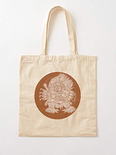 Saltandlaceintimates Hate Spiritual Deity Oriental God Anger Brown Natural Tote Cotton Very Bag | Bolsas de supermercado de lona Bolsas de mano con asas Bolsas de algodón duraderas