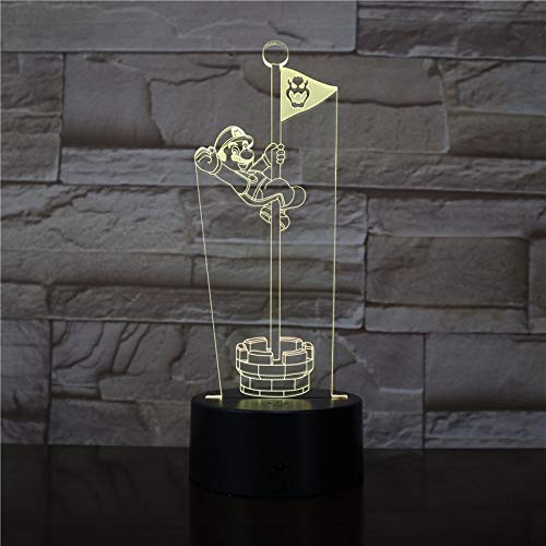 Salto Bandera luz Noche Color de luz ilusión Visual Cambio Novedad luz Regalo de Dibujos Animados Ventas directas