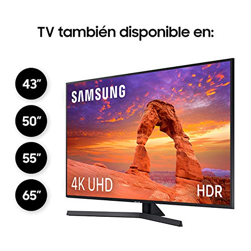 Samsung 55RU7405 serie RU7400 2019 - Smart TV de 55" con Resolución 4K UHD, Ultra Dimming, HDR (HDR10+), Procesador 4K, One Remote Control, Apple TV y compatible con Alexa