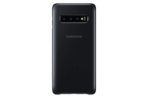 Samsung Clear View Cover, funda oficial para Samsung Galaxy 10+, color negro