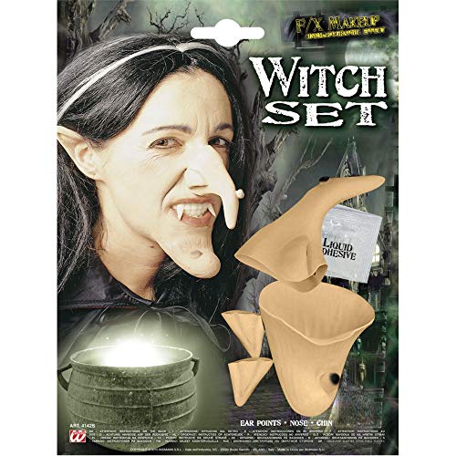 Sancto Señoras bruja Conjunto Prof (Oídos Nariz Chin) accesorios para disfraces de Halloween , color/modelo surtido