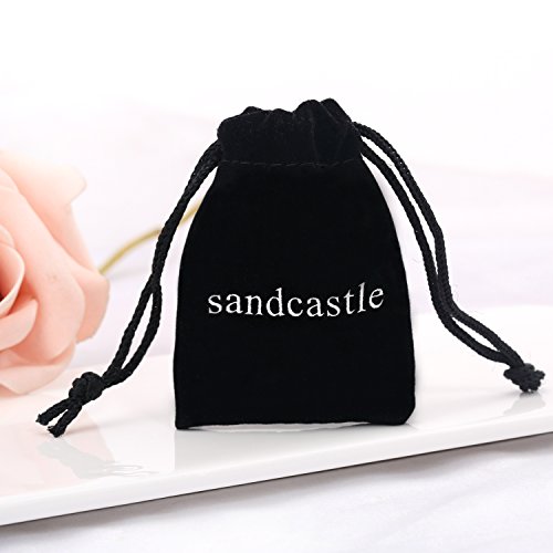 Sandcastle Sterling Silver Necklaces Pendant Shop Plata Fina 925 Plata de Ley Round Brilliant White Cubic Zirconia