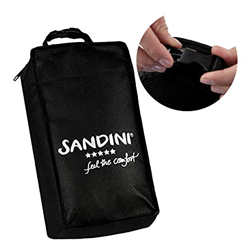 SANDINI TravelFix Hoodie Regular Size – Almohada de Viaje Premium con Cierre/Almohada Cervical con función de Soporte ergonómico – Bolsa de Transporte con Clip de fijación Gratuita