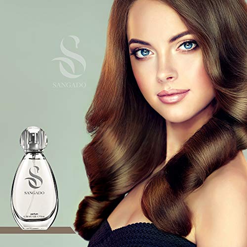 SANGADO Costa Del Sol Perfume para Mujeres, Larga Duración de 8-10 horas, Olor Lujoso, Almizcle Floral Amaderado, Francesas Finas, Extra Concentrado (Parfum), Spray de 50ml, Fascinante, Un Gran Regalo