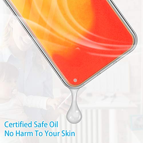 SanLead Funda Luminosa para iPhone 11 Pro MAX Carcasa de Teléfono Protectora Neón Líquido Arenas Movedizas Protección Engrosada a Prueba de Golpes y Arañazos Apoyar Carga Inalámbrica (Naranja y Rojo)