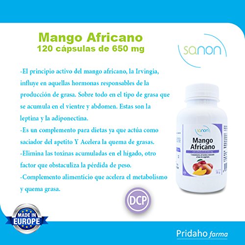 SANON Mango Africano 120 cápsulas de 650 mg