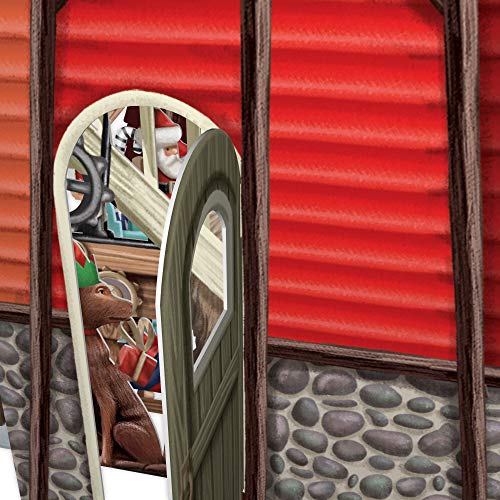 Santa 's Windmill - Tarjeta de felicitación navideña 3D