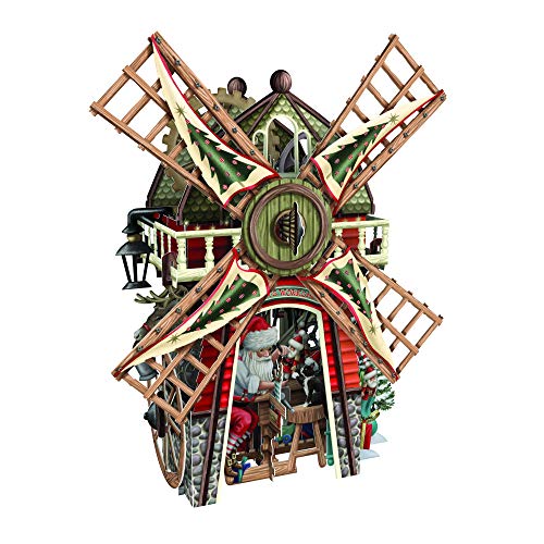 Santa 's Windmill - Tarjeta de felicitación navideña 3D