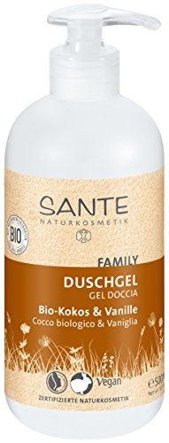 Sante Naturkosmetik 42313 gel de ducha Unisex Cuerpo Coco, Vainilla 500 ml - Geles de ducha (Adultos, Unisex, Cuerpo, Universal, Coco, Vainilla, 500 ml)
