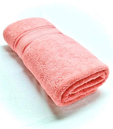 Sasma Home - Sábana de baño de algodón peinado de 700 g/m² de calidad premium muy absorbente de 700 g/m², sábana de baño extra grande (100 x 170 cm), color rosa