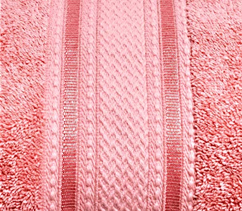Sasma Home - Sábana de baño de algodón peinado de 700 g/m² de calidad premium muy absorbente de 700 g/m², sábana de baño extra grande (100 x 170 cm), color rosa